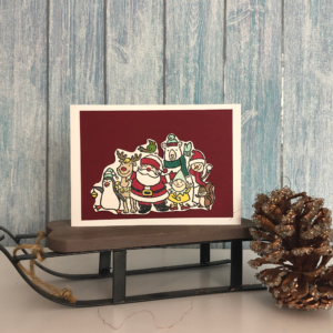Weihnachtskarte Nordpol Familie